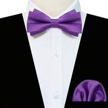 1pc Solid Color Polyester Bow Tie, All Seasons - Multicolor - View 19