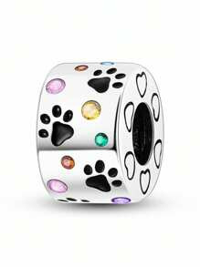 Silver Plated Charm Headphone Toothbrush Perfume Bear Cake Comb Cross Pink Series Chain Charm Pendant Ball Suitable For Bracelets DIY Women's Jewelry - Multicolor - View 19