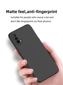 Carcasa mate compatible con Realme y OnePlus, ultra delgada, suave, TPU, negra, silicona, delgada, mate - Negro - Ver 2