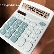 Calculator 12-Bit Dual Power Small Portable Student Accounting Solar Calculator Financial Calculator