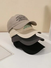 1 件装男士双色刺绣镂空字母休闲遮阳棒球帽，适合日常通勤和外出 - 刺繡字母 - 查看 3