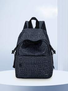 2025 新款韩国校园背包，简约男女通用大容量单肩包，校园风格男女背包旅行包手提箱旅行包过夜包健身包行李袋周末包行李袋随身包旅行学院包行李袋周末包医院包假日防水包冬季 - 彩色 - 查看 16