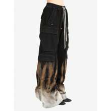 Rick Owens DRKSHDW - Women Double Cargo Jumbo  Belas Pantaloni In Denim - 黑色 - 查看 2