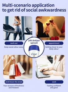 Dove 1瓶40克多芬经典止汗膏，保湿+经典除臭配方，适合全家腋下护理 - 藍色 - 查看 5