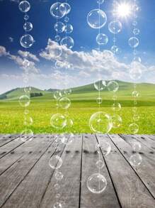 6.56英尺/200厘米 - 水下主题派对装饰 白色泡泡花环 生日派对 水下主题悬挂摇摆沙滩横幅 水下背景 海洋派对用品 - 家居装饰 - 情人节装饰 - 無色 - 查看 7