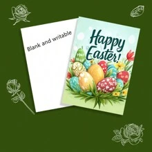 5 sztuk/opakowanie Wielkanocne karty upominkowe, wiadomość Dziękuję Pozdrowienia Kwiatowa pocztówka, przyjęcie Upominki Mini karta dekoracyjna