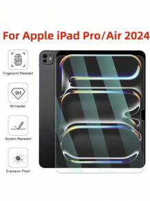 1pc High Definition, High Transparency, Scratch-Resistant, Full-Screen Coverage, Strong Anti-Fingerprint, Sensitive To Touch, Tempered Glass Screen Protector Compatible With IPad