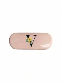 1pc Creamy/Monet-Style Solid Color Glasses Case, New And Simple Design, Convenient And Portable With Waterproof And Dustproof Function