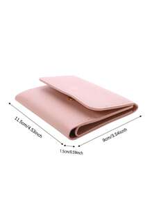 Short Wallet Three Fold Short Clip Wallet Solid Color Multi Card Slots Coin Cute Foldable Clip Female Wallet Card Holder Wallet Business Card Holder Credit Card Holder Women For Women Wallet Mini Wallet Purse Wallet Card Wallet - Multicolor - View 11