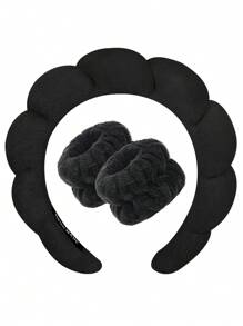 3 bucăți de culoare solidă, în formă de nor, bentiță de catifea, burete, demachiere simplă, spălarea feței, bentită specială, set de brățări, accesorii pentru păr