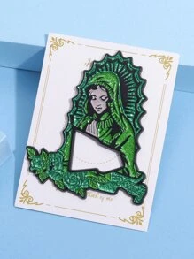 1/12Pcs Magnetic Multi Style Portrait, Icon, Jesus, Virgin Mary Golf Cap Clip Logo Minimalist Metal New Cartoon Pin, Fun Decorative Pin, Golf Cap Badge, Baseball Cap Decoration, Friend Gift - Multicolor - View 17