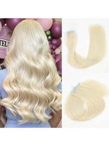 无缝接发胶带真人发直发接发皮纬粘合胶沙龙品质女士 20 件/30 克万圣节服装 - S60 - 查看 3