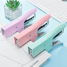 1 Set Macaron Color Stapler Set With Staples, Effort-Saving Stapler, Office Stapler, No.10 Hand-Held Metal Stapler - Suitable For School, Office And Multiple Occasions Stapler Set - Multicolor - View 2