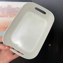 3 件装白色塑料收纳盒化妆品/学校用品收纳 - 适用于厨房、浴室、卧室、客厅、宿舍和书桌、开学季、家居的多功能收纳盒 - 白色 - 查看 6