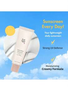 Relief Sunscreen For Face Sun Moisturizing With Broad Spectrum SPF 40 Korean Sunscreen Skincare 50ml, 1.69 Fl.Oz