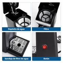 Aigostar Cafetera Eléctrica Portátil de 700W con Taza de Viaje de 420ML, Cafetera de Goteo Personal, Ideal para Oficina o Viajes - Negro - Ver 7