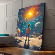 Space Adventure Abstract Art, Galactic Space-Themed Wall Art, Stylish Home Decoration, Adds Mystery To Any Room, Perfect Holiday Gift