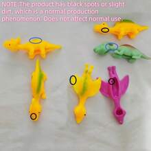 2/5/8 sztuk Slingshot Dinosaur Finger Toys, Mini Gumowe Zabawki Slingshot Dinosaur Finger, Nagrody, Latające Gry Party Gifts, Zabawne Prezenty Prank Na Urodziny Świąteczne Prezenty Wypełniające Skarpety Prezenty Lepkie Ściany Katapulty Zabawki Dla Dzieci i Dorosłych, Zabawna Gra Imprezowa, Losowa - Wielokolorowe - Zobacz 11