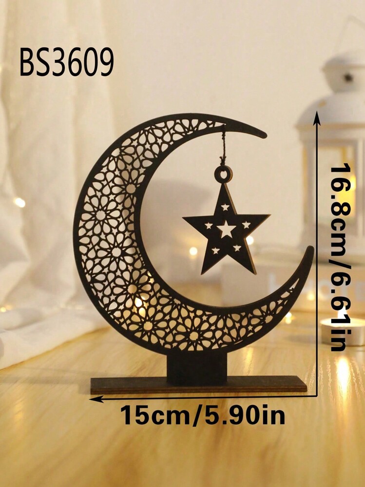 1 件月亮形木制桌面装饰，星星和月亮家居装饰 - 彩色 - 查看 11