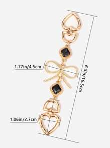 Chaîne de rallonge de sac pour femme à motif nœud, chaîne de rallonge de bandoulière de sac à main pour sacs bandoulière. Chaîne décorative pour sacs à main de femme, cadeau de couple, accessoire essentiel de voyage pour l'extérieur, le bureau et la rentrée des classes, cadeau de la Saint-Valentin - Multicolore - Voir 7