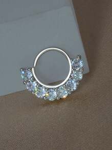 1 PIEZA Aros pequeños con baño de oro de 18K, cristal y estilo punk para mujer y hombre, para cartílago, hélix, trago, aro de nariz, septo, piercing y joyería corporal