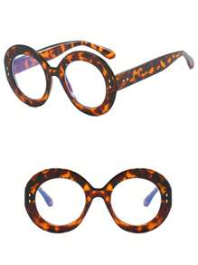 1pc Oversized Round Frame Fashion Glasses, Candy Color, Personalized And Versatile, Y2K Fashion Women's Glasses Beach Accessories For Women Glasses Shades Basics Fall Winter Women Outfits Clothes Business Casual Gifts - 彩色 - 查看 17