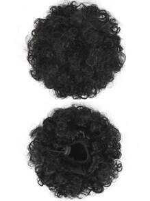 1pc Afro Puff Drawstring Ponytail Extension For Children/Women Short Small Synthetic Afro Puff Ponytail Clip On Kinky Drawstring Curly Ponytail Bun Essential For Daily Wear/Halloween/Christmas/Parties - 彩色 - 查看 11