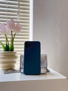 Mini Square Bag Metallic Crocodile Embossed Flap , Funky, Punk & Bag For Street Wear