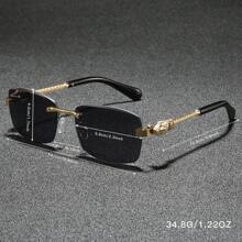 男士无框经典太阳镜，复古豹纹设计，个性化护目镜，适合户外、驾驶、骑行、钓鱼、聚会、旅行、商务使用，适合夏季海滩度假、户外、旅行 - 多色 - 查看 8