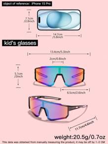 1 PC Boys Girls 4-8Y Acrylic One Piece Outdoor Riding Goggles Fashion Fashion Glasses Suitable For Daily Outdoor Sports And Playing Use - Multicolor - View 11