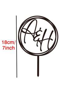 Personalized Wedding Initials Cake Topper Acrylic Cake Topper Custom Engagement Letters Anniversary Bride And Groom Cake Topper, Christmas Mother's Day Graduation,Multi-Functional,Durable,Anti-Mold,Ornamental,Reusable,Exquisite,Stylish,High-Quality,Colorful,Modern,Custom,Personalized,Unique,Ideal Gifts For Him,Ideal Gifts For Her,Boyfriend,Dad,Girlfriend,Mom,Family,Friends,Tea Room,Home,Garden,Office,For Anniversaries,For Valentine's Day,For Mother's Day,For Birthdays,For Father's Day,For Graduation,For Weddings,For Housewarming,Customized Wedding Tableware - Multicolor - View 3