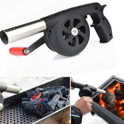 New Barbecue Manual Blower, Portable Barbecue Manual Blower, Barbecue Supplies Accessories Outdoor Manual Combustion Blower, Camping Fire Tool BBQ Carbon Portable Hair Dryer Halloween And Christmas