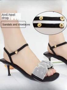 1 Pair High Heels Bundled Shoelaces Lace Up Women's Summer Sandals With Non Slip Laces, Transparent And Invisible, No Drop Heel Strap, High Heels, Anti Drop Heel Artifact