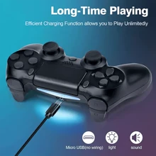 PS-4 Controller, PS4 Controller Wireless, With USB C Cable/1000mAh Battery/Dual Motors/6-Axis Gyro/3.5mm Audio Jack/Multi Touch Pad/Share Button, PS4 Controller Compatible With PS4/Slim/Pro/PC - Controller For PS4 Remote For Playstation 4/Pro/Slim With Double Shock/Stereo Headset Jack/Touch Pad/Six-Axis Motion Control - màu xanh nửa đêm - Xem 8