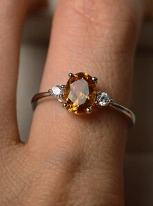 1st Elegante Zirconia Belofte Ring, Geschikt Voor Vrouwen En Meisjes, Perfect Voor Bruiloften En Verlovingen