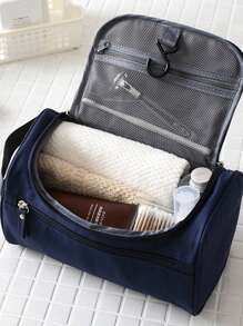 Customized Text Personalized Simple Makeup Bag Large Capacity Travel Makeup Bag Storage Portable Makeup Bag Hook Toilet Bag Waterproof Multi Functional Makeup Bag Business Travel Portable Storage Bag New Travel Storage Hook Toilet Bag Makeup Bag Women's Outdoor Large Capacity Portable Men's Toilet Bag