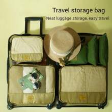 Travel Storage Bag 7 Set, 7 Counts Packing Cubes For Travel, Portable Couples Parent-Child Clothing Storage Bag, Multi-Functional Digital Bag Washing Clothes, Shoes Underwear Luggage Packing Organizers