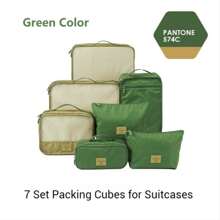 Travel Storage Bag 7 Set, 7 Counts Packing Cubes For Travel, Portable Couples Parent-Child Clothing Storage Bag, Multi-Functional Digital Bag Washing Clothes, Shoes Underwear Luggage Packing Organizers