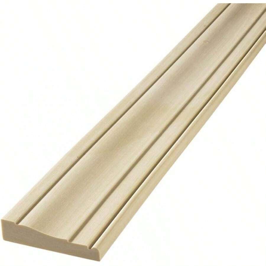 #445 Flexible Casing Molding: 11/16" Thick X 3.25" Wide - For Gentle Arches, Curved Walls And Straight Runs (8' Feet Long (96" Long)) - Light Tan - View 1
