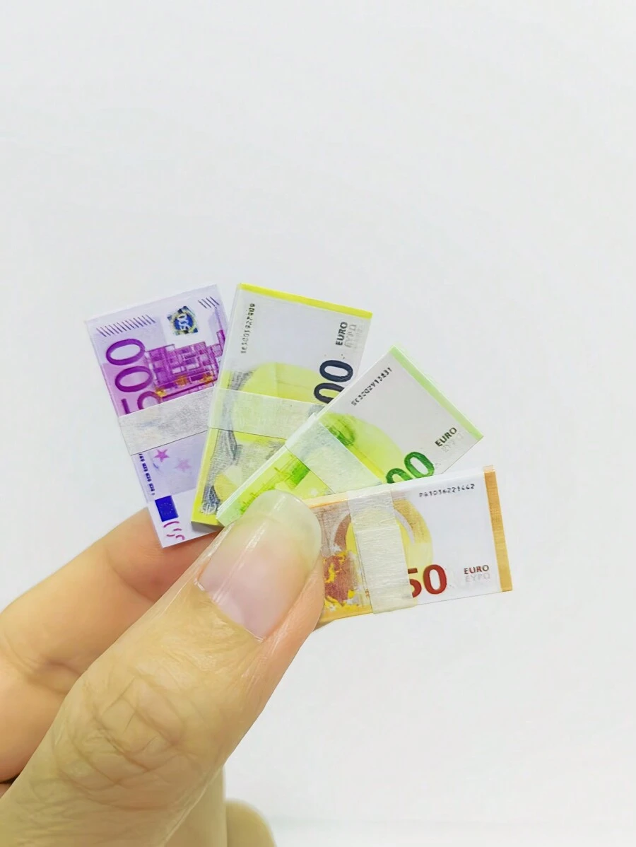 2/3/4 Sets Mini Dollar, Pound, Euro & Korean Won Banknote Assortment, Extremely Realistic! Pocket-Sized Mini Currency Fits Perfectly With Dollhouse, BJD, And Miniature Collectibles