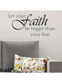 1pc, Faith Bigger Wall Sticker, PVC Self-Adhesive Wall Sticker, Slogan Wall Decor Stickers, Kitchen Decor, Bathroom Decor, Background Wall Decor, Window Glass Decor, For Bedroom Living Room Entrance Decor " Gifts Birthday Graduation Home Decor Bedroom Decor Room Decoration Stuff Living Room Decor House Decor Home Decor Living Room Wall Paper Personalised Stickers