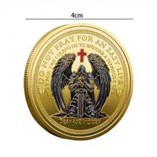 1pc狗头阿努比斯纪念币，古埃及死神守护者纪念章，金字塔币，英雄勇士纪念币，守护天使纪念章，骑士纪念合金币 - 彩色 - 查看 10