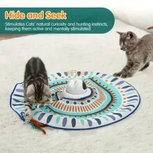 Đồ chơi laser 4 trong 1 Whisker Wizard cho mèo - Đồ chơi tương tác tự động cho mèo trong nhà, Đồ chơi trốn tìm cho mèo con có dây trêu chọc bằng lông chuyển động, Đồ chơi điện tử sạc USB cho mèo con buồn chán ở mọi giống mèo, Giảm hành vi phá hoại, Quà tặng, Quà tặng, Lễ kỷ niệm - Nhiều màu - Xem 11