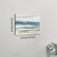 1pc Framed Canvas Poster, Ocean Breeze Wall Art Canvas Paintings, Ideal Gift For Bedroom Living Room Corridor, Wall Art, Wall Decor, Winter Decor, Room Decoration - 彩色 - 查看 7