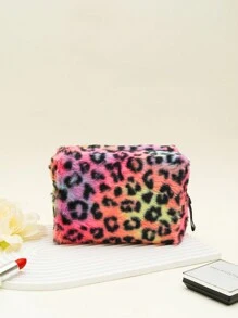 1 túi đựng mỹ phẩm hình bát giác họa tiết da báo mới thu/đông, dung tích lớn đựng đồ vệ sinh cá nhân khi đi du lịch - Nhiều màu - Xem 4