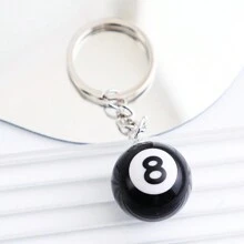 1pc Unisex Billiard Ball Keychain Pendant, Bag & Car Keyring, Perfect Gift - Multicolor - View 5