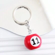 1pc Unisex Billiard Ball Keychain Pendant, Bag & Car Keyring, Perfect Gift - Multicolor - View 8