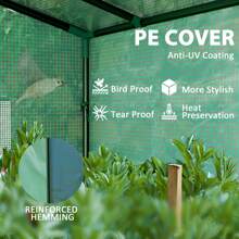 Outsunny 6.6' X 2.5' X 5.6' Lean-To Small Greenhouse For Outdoors With UV-Resistant PE Cover, Walk-In Portable Greenhouse With Roll-Up Door - màu xanh lá - Xem 5