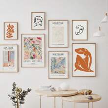 1pc Vintage Henri Matisse Retro Posters And Prints Abstract Wall Art Canvas Prints Vintage Poster Beige Wall Pictures Home Decor No Frame