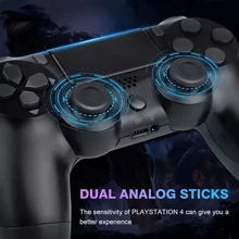 PS-4 Controller, PS4 Controller Wireless, With USB C Cable/1000mAh Battery/Dual Motors/6-Axis Gyro/3.5mm Audio Jack/Multi Touch Pad/Share Button, PS4 Controller Compatible With PS4/Slim/Pro/PC - Controller For PS4 Remote For Playstation 4/Pro/Slim With Double Shock/Stereo Headset Jack/Touch Pad/Six-Axis Motion Control - màu xanh nửa đêm - Xem 7
